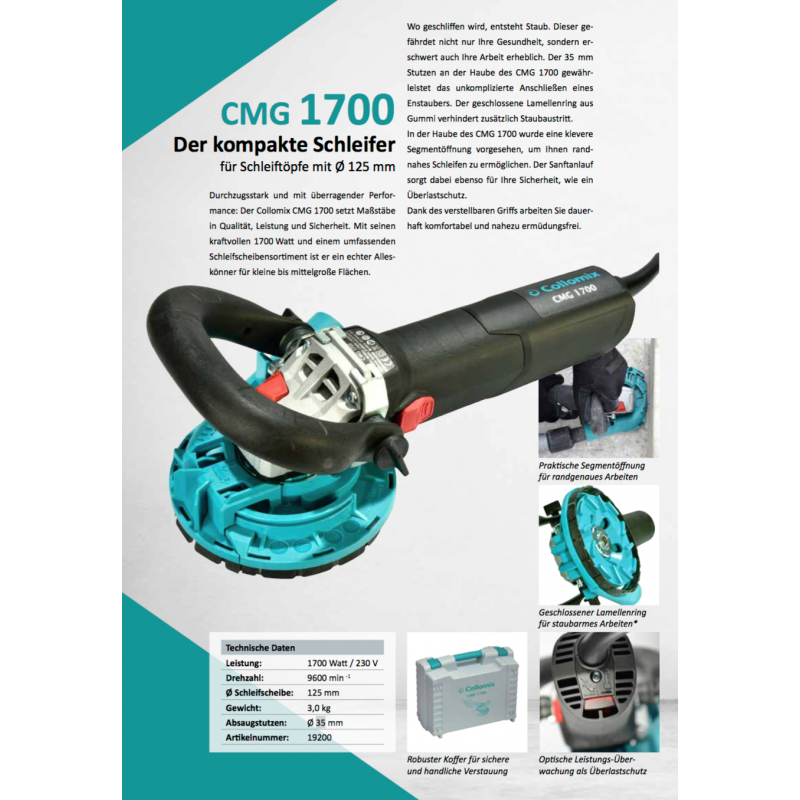 Collomix CMG 1700 Betonschleifer