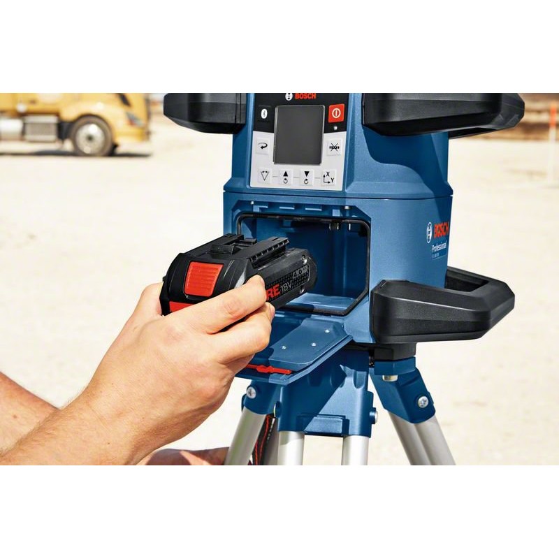 Rotationslaser Set Bosch Pro GRL 600 CHV Rotationslaser, Set mit Stativ und Messlatte